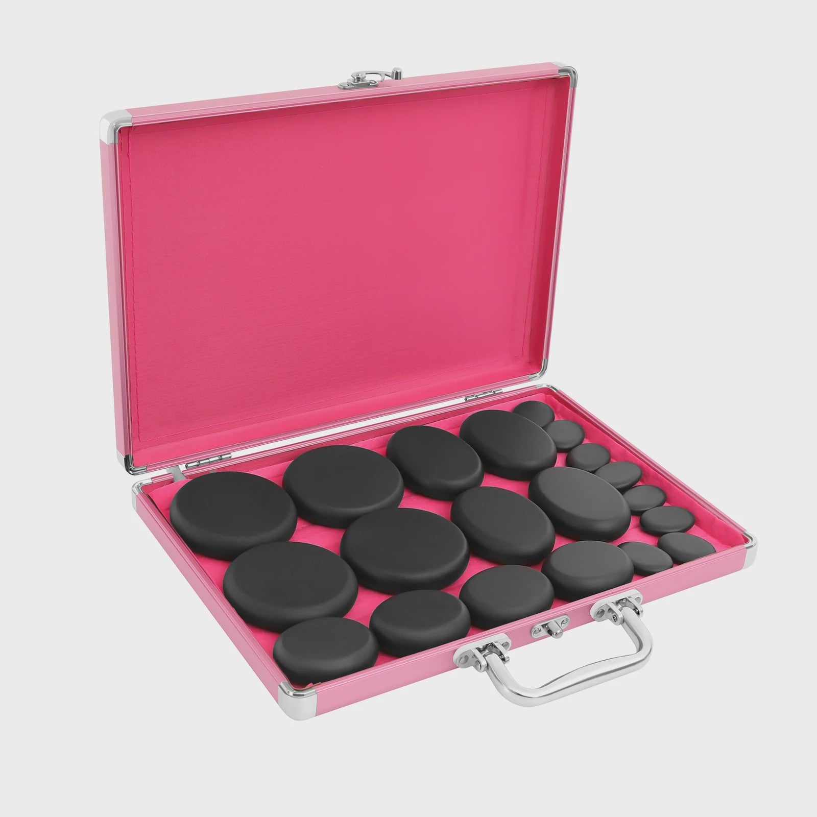 Set van 20 Basalt Hot Stones met Draagbare Verwarmingsbox - Complete Massage Starter Set