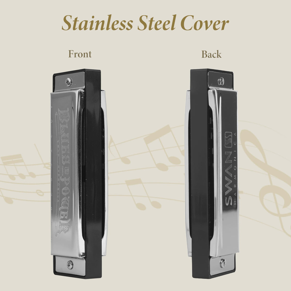 Professionele Diatonische Blues Harmonica - 10 Gaten, 20 Tonen, Inclusief Koffer
