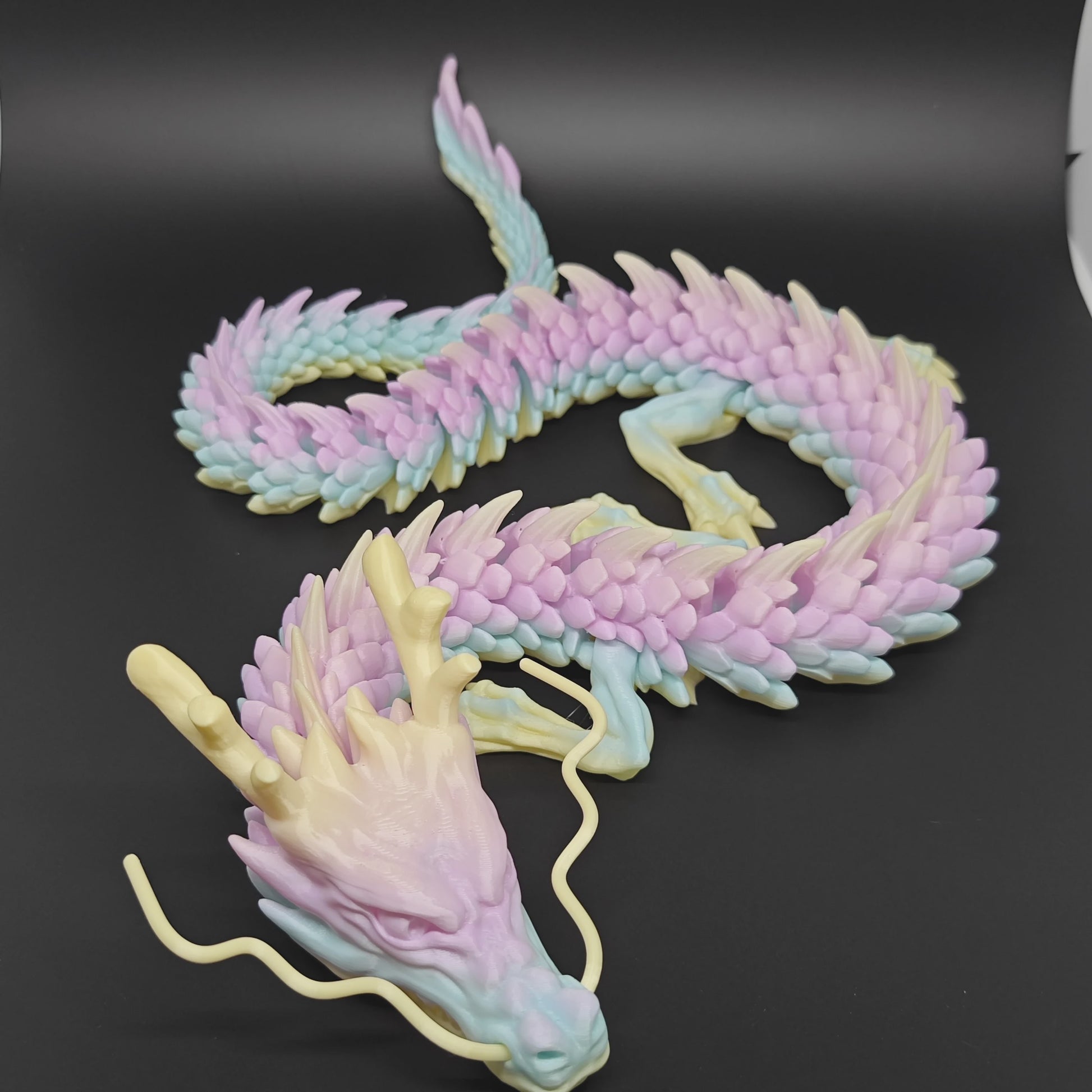 Beweegbare 3D Geprinte Draak Fidget Toy - 88cm Kristal Speelgoed voor ADHD & Cadeau