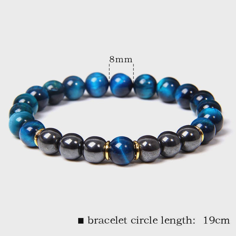 Handgemaakte Tijgeroog & Hematiet Kralen Armband - Energie & Meditatie Sieraden