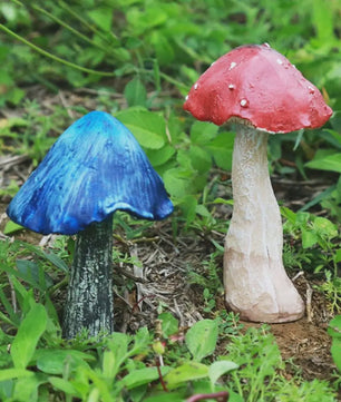 Set van Decoratieve Paddenstoelen Beeldjes - Hars Tuindecoratie Ornamenten