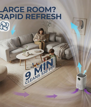 2-in-1 Luchtreiniger met Luchtbevochtiger - H13 True HEPA Filter