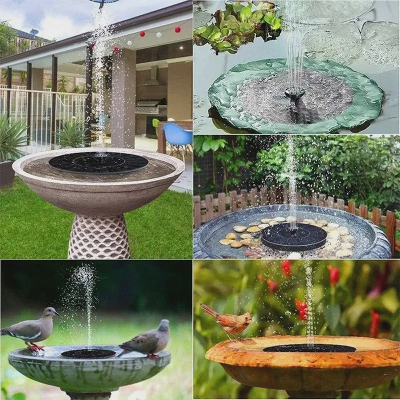 Zonne-energie drijvende fonteinpomp - 13/16/18cm - Ideaal voor vogelbad, vijver & tuin