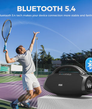 W-KING X20 Draagbare Bluetooth Speaker 200W RMS - Massieve Bas, IPX7 Waterdicht & 24u Speeltijd