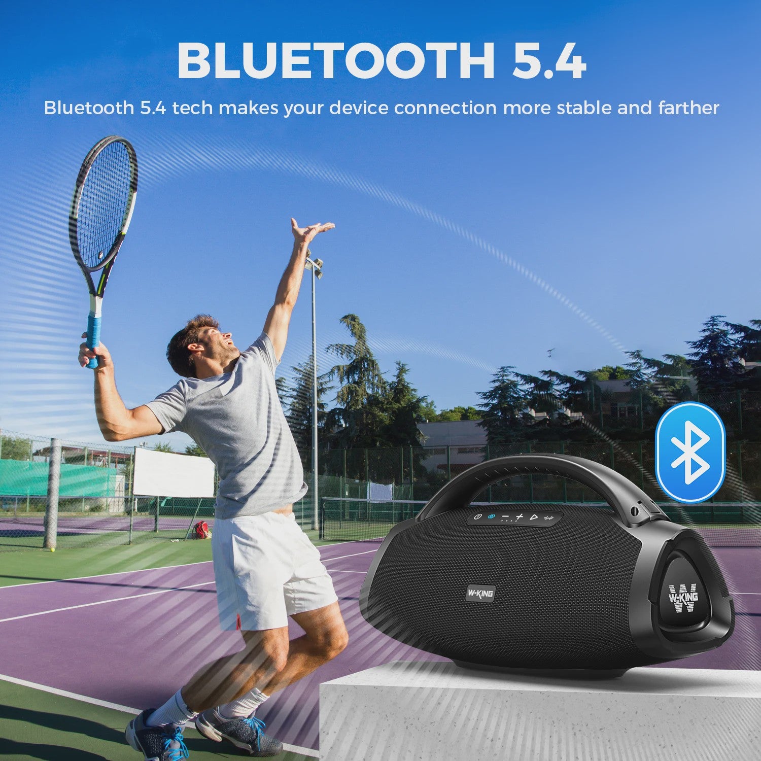 W-KING X20 Draagbare Bluetooth Speaker 200W RMS - Massieve Bas, IPX7 Waterdicht & 24u Speeltijd