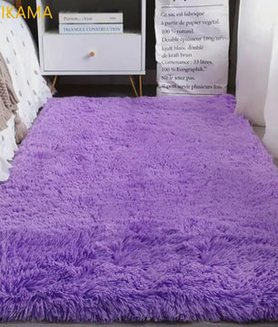 VIKAMA Luxe Pluche Vloerkleed - Zacht & Sfeervol voor Slaapkamer en Woonkamer