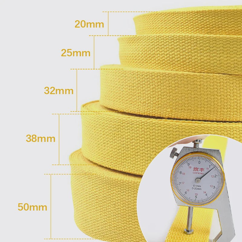 4 Meter Katoenen Band - 1.3mm Dikke Webbing voor Tassen, Riemen & DIY Projecten (20-50mm Breed)