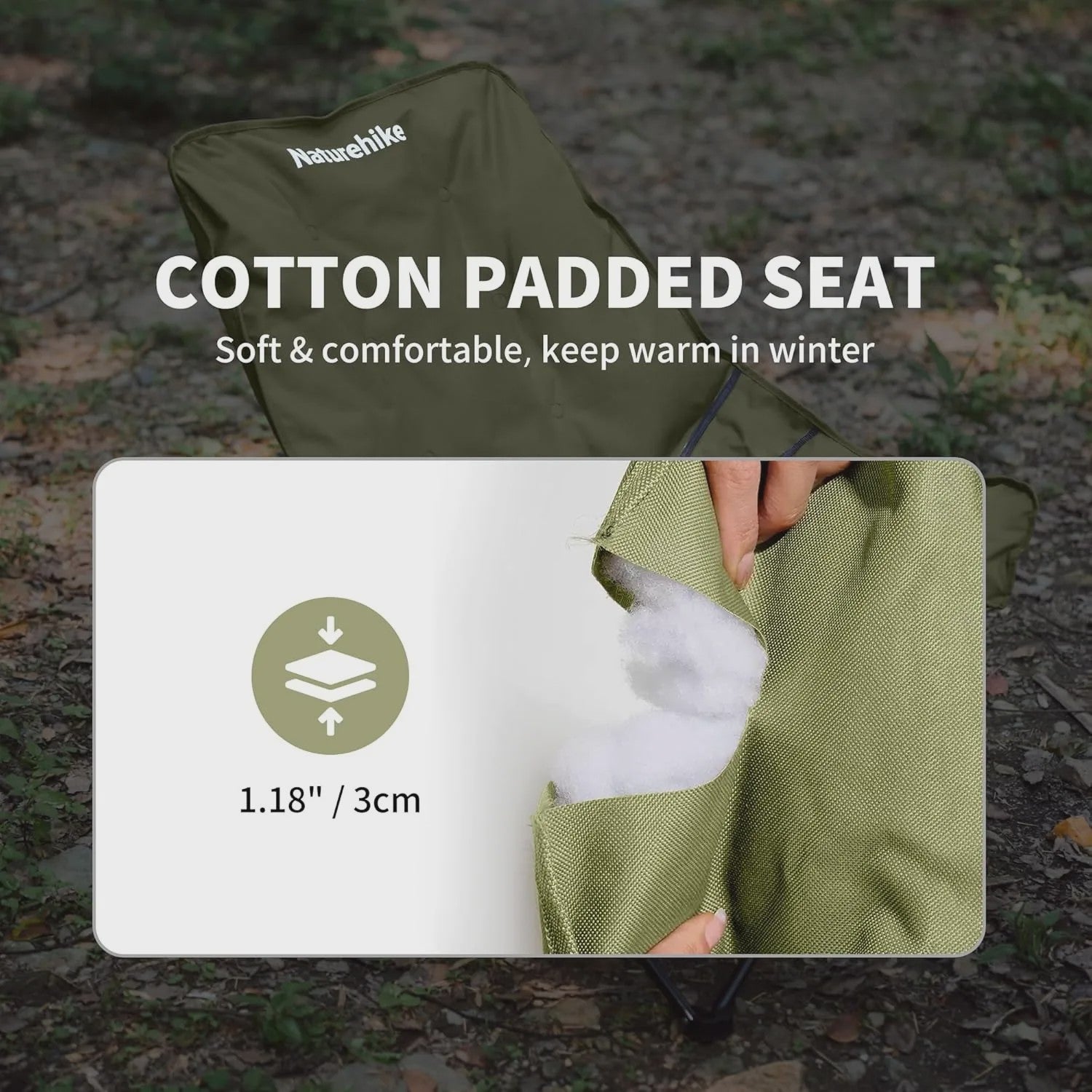 Naturehike Opvouwbare Loungestoel - Comfortabele Kampeerstoel met Hoge Rugleuning
