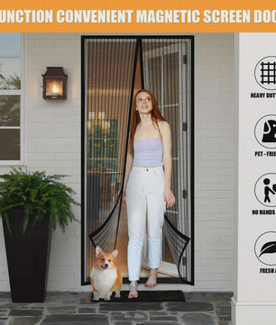 Muggenscherm Deur Gordijn - Handsfree Magnetisch Hor - Zonder Boren - Insectenwerend