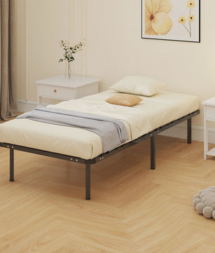 HOMCOM Bedframe 90x190 cm - Stevig Lattenbodem Bed met Opbergruimte