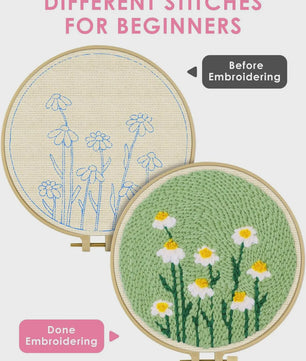 DIY Punch Needle Kit voor Beginners - Schattig Dier & Giraffe Borduurset met Borduurring