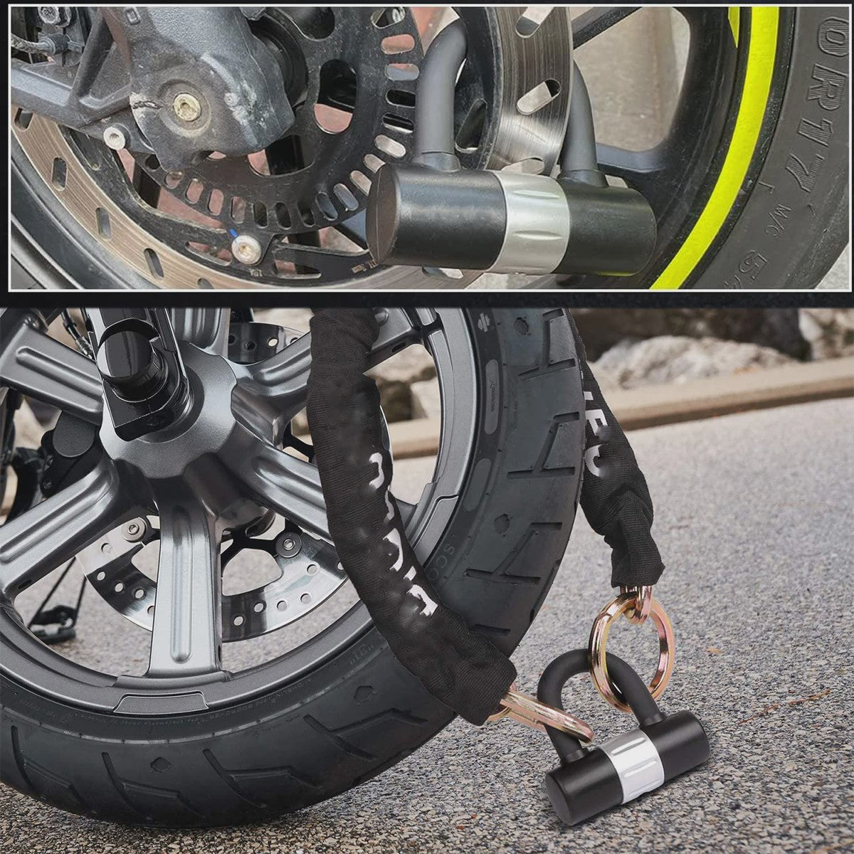 Heavy Duty U-Lock 16mm Fiets & Motor - Anti-diefstal Sluiting met 2 Sleutels