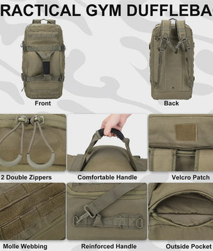 Multifunctionele Duffle Bag Rugzak 25L/45L/80L - Waterdicht, Tactisch & Outdoor