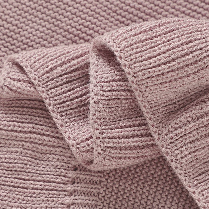 Zachte Gebreide Baby Deken 90x70cm - Wikkeldeken voor Kinderwagen, Ledikant & Reiswieg