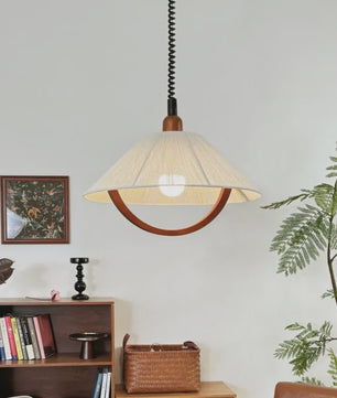 Wabi Sabi Houten Hanglamp - Retro Stijl Verlichting voor Woonkamer, Eetkamer & Slaapkamer