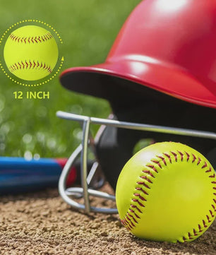 12-inch Hard Softbal Bal voor Training - Duurzaam Rubber - Groen