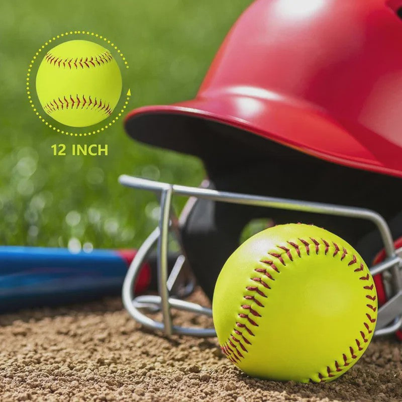 12-inch Hard Softbal Bal voor Training - Duurzaam Rubber - Groen
