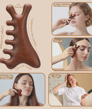 3-delige Houten Scalp Massager Set - Hoofdhuid Massage & Haarverzorging voor Dreads
