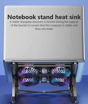 Opvouwbare Laptop Koeler Stand met 4 Ventilatoren - Verstelbaar & Draagbaar