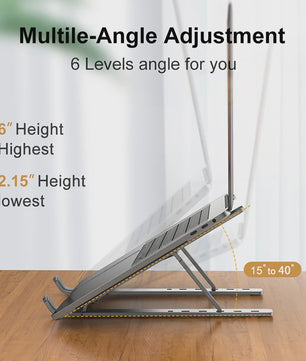 Verstelbare Aluminium Laptopstandaard - Opvouwbaar & Draagbaar