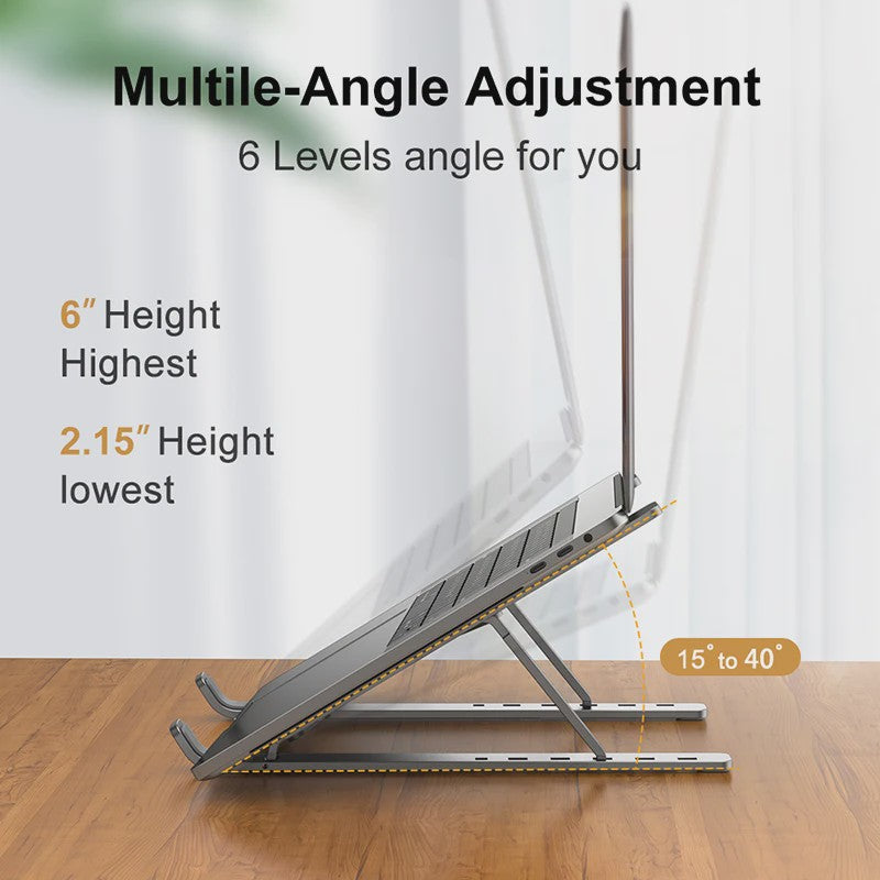 Verstelbare Aluminium Laptopstandaard - Opvouwbaar & Draagbaar