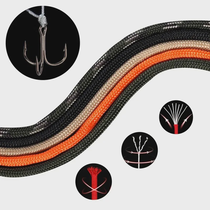 7-Core 550 Paracord Touw - 4mm Diameter - 5/15/30 Meter - Outdoor Survival & Kampeer Accessoires