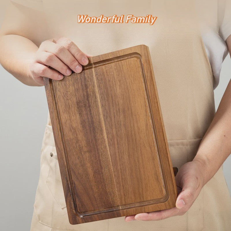 Houten Snijplank Set - Beech & Walnut - Keukenblok voor Vlees, Kaas & Groenten