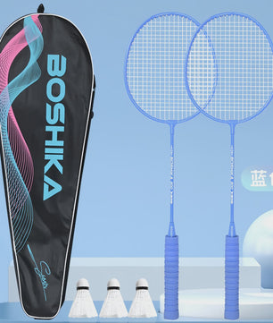 Set van 2 Badmintonrackets Blauw - Macaron Kleur, Foam Grip, Ideaal voor Beginners & Volwassenen