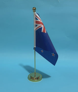 Nieuw-Zeeland Bureauvlag 14x21cm Polyester - Officiële Nationale Vlag