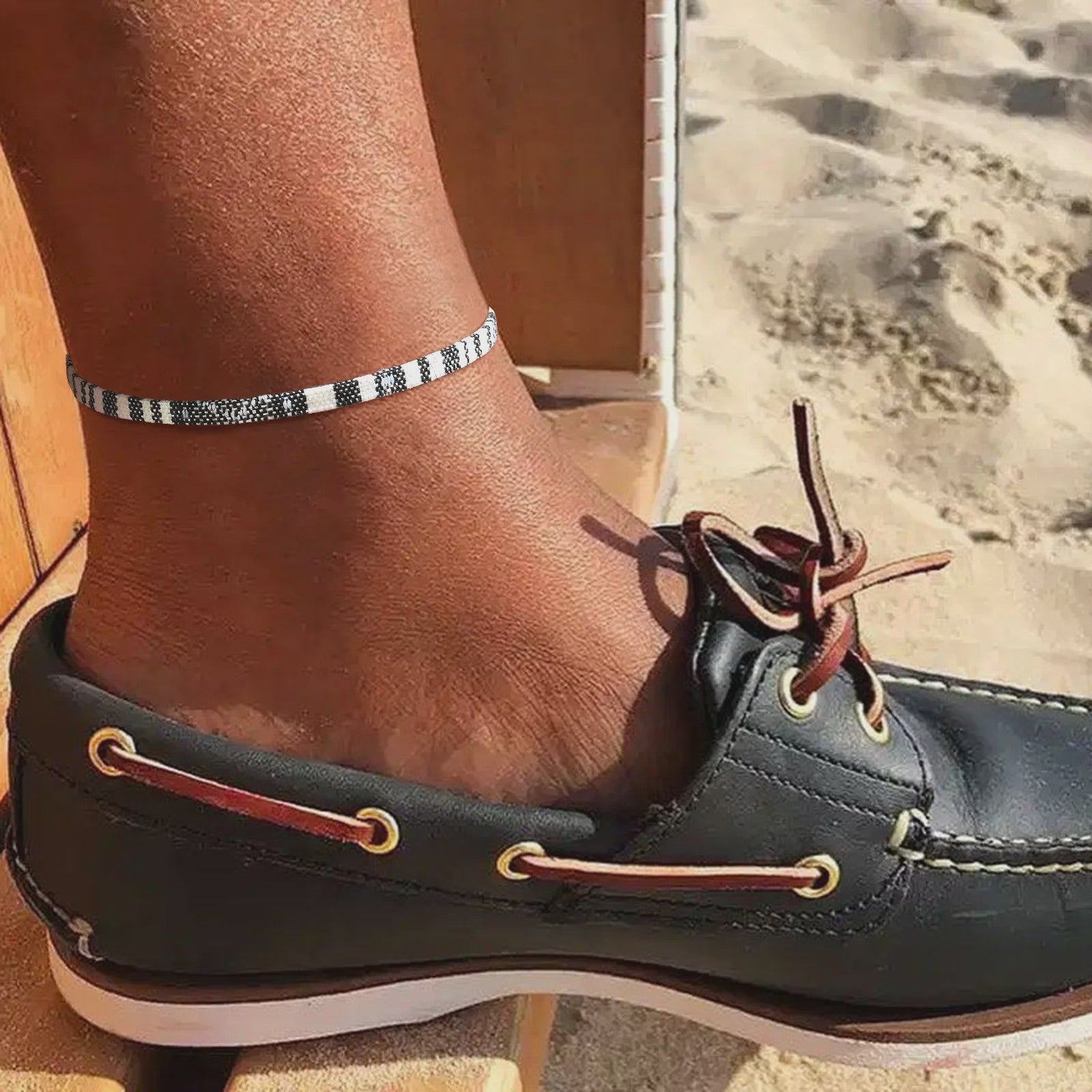Bohemian Anklet Touw Enkelbandje - Handgemaakt, Verstelbaar, Strand & Vakantie