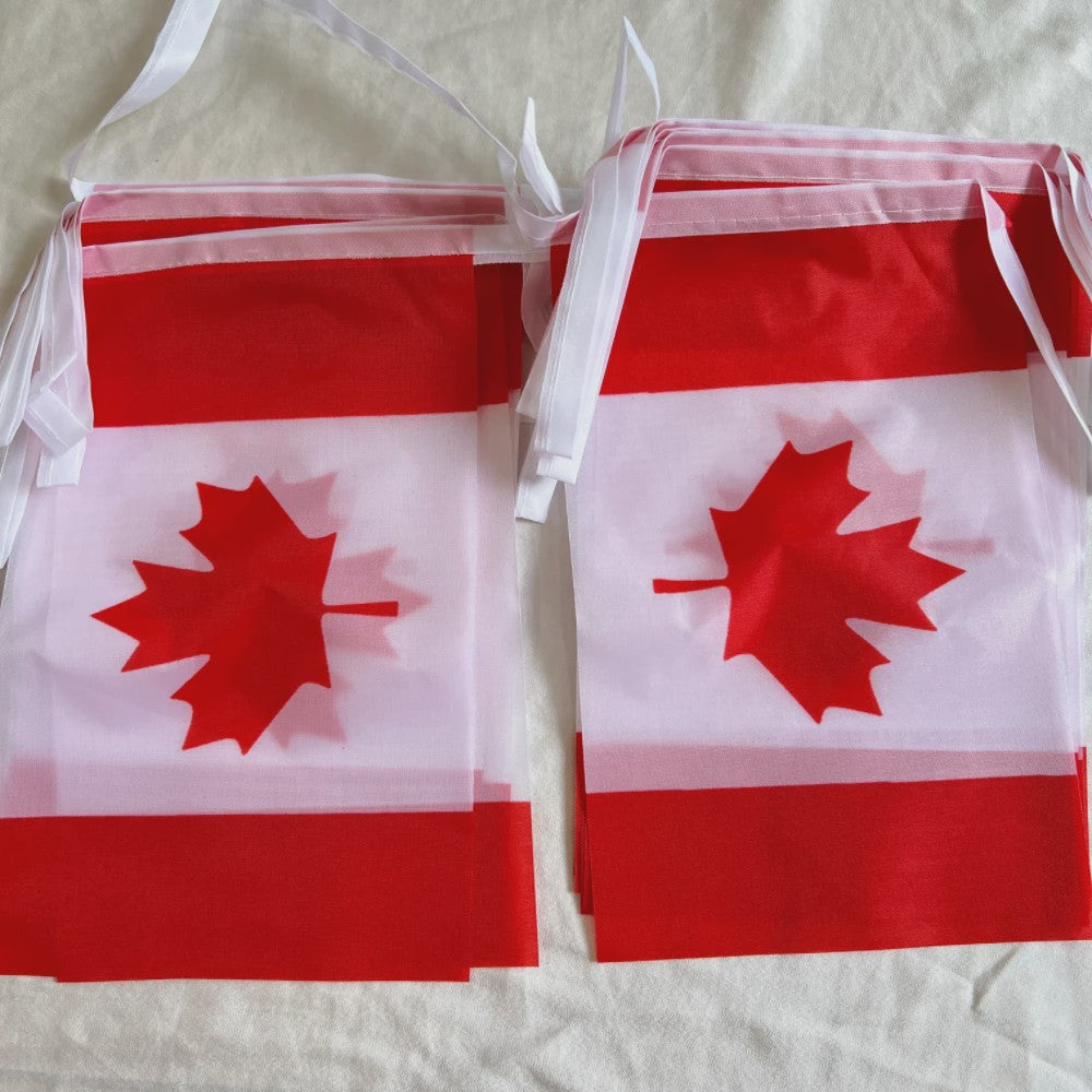 Canadese Vlaggenlijn 20 Stuks - 14x21cm Vlaggen aan één Touw