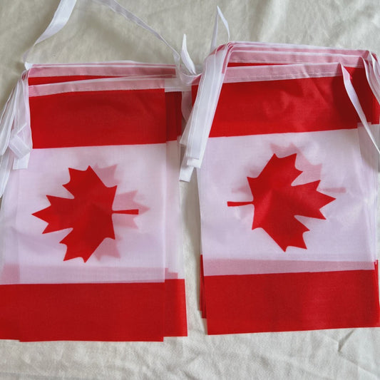 Canadese Vlaggenlijn 20 Stuks - 14x21cm Vlaggen aan één Touw