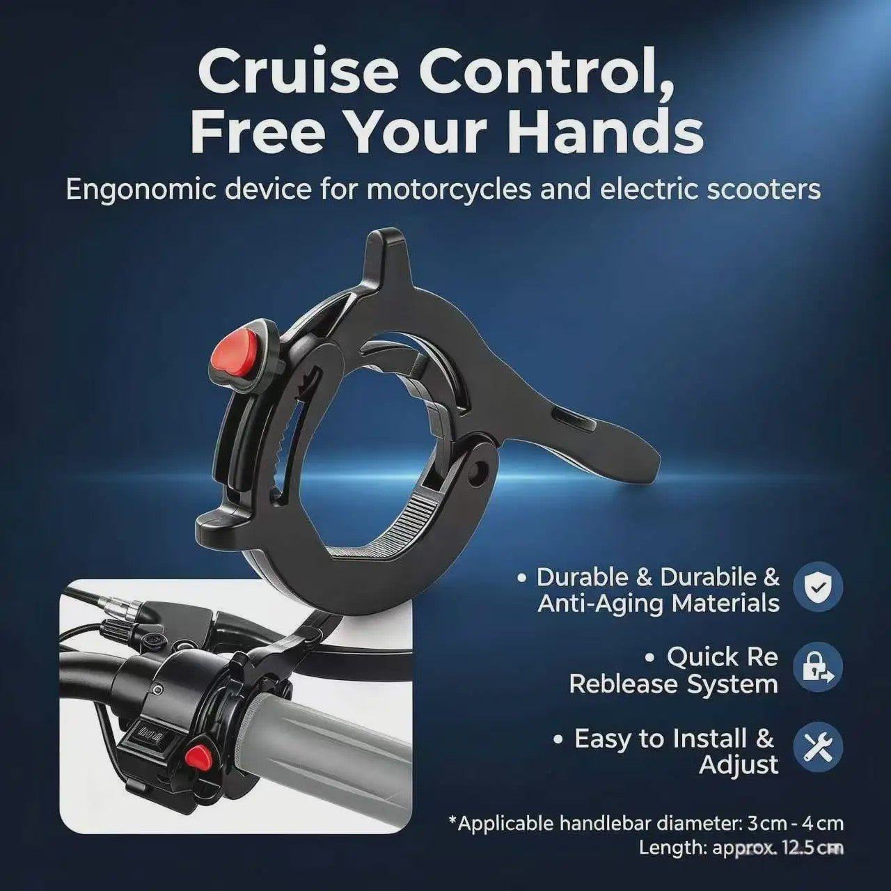 Universele Cruise Control Clip voor Motorfiets Gashendel - Comfortabel Rijden