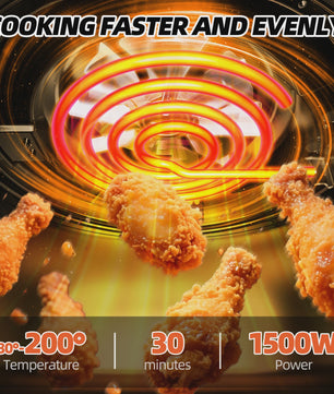 Airfryer 3.5L 1500W - 12 Programma's & Vaatwasserbestendig - Compact & Krachtig