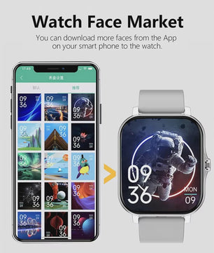 Lenovo Smartwatch 1.83'' - Waterdicht, Fitness Tracker, Bellen & Gezondheidsmonitor (iOS/Android)