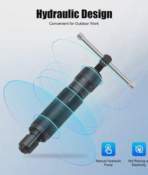 10T Hydraulische Wiel Verwijderaar Set - Professionele Velg Trekker voor 4/5 Gats Velgen (96-125mm)