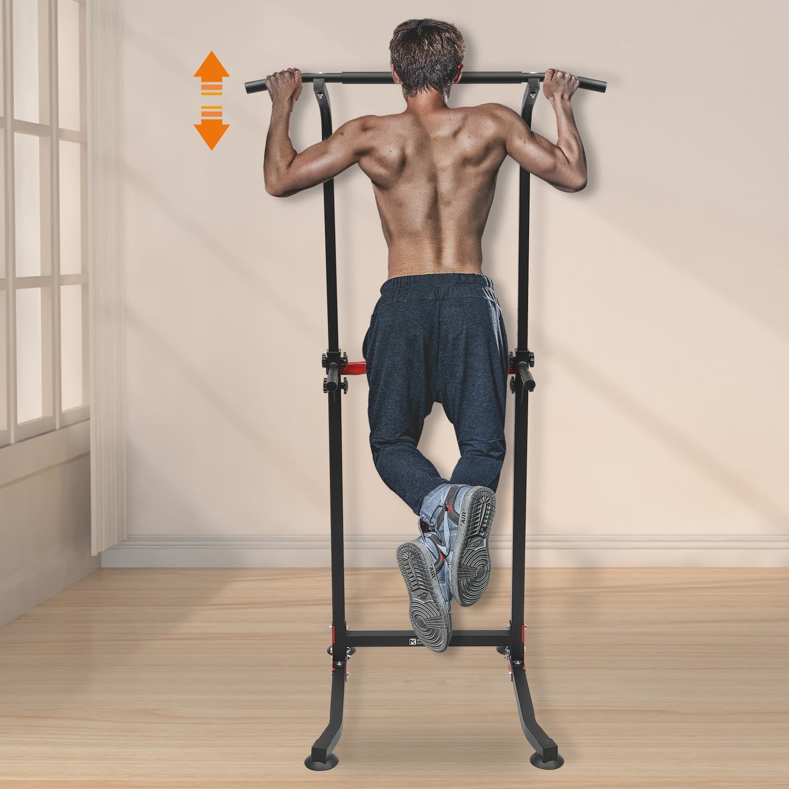 Krachtstation Power Tower: Multifunctioneel Dip Station & Pull-up Bar voor Thuis Fitness