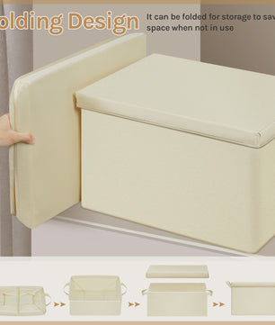 Set Opbergdozen met Deksel - Opvouwbare Stoffen Organizers voor Kleding, Dekbedden en Meer