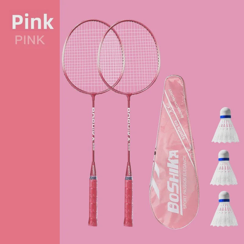 Duurzame Badminton Rackets Set - Iron Alloy Frame, Ideaal voor Beginners & Fitness