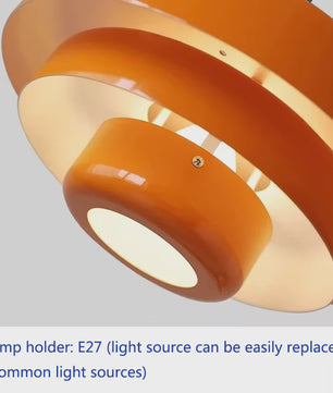 Retro Oranje Plafondlamp - Stijlvolle Hanglamp voor Eetkamer, Restaurant & Bar