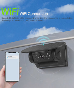 Draadloze Solar Auto Camera met WiFi, Nachtzicht & 720P HD Beeld