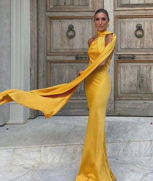 Elegante Satin Halter Jurk - Zomer Feestjurk Zonder Mouwen met Open Rug