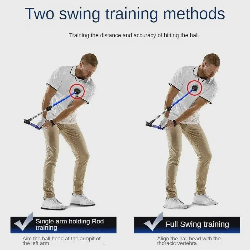 PGM Golf Swing Trainer - Verstelbare Lengte & Hoek voor Beginners (Links/Rechts)
