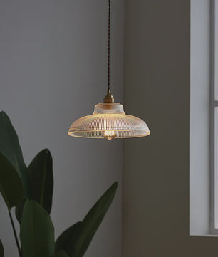 Nordic Groene Glazen Hanglamp - Stijlvolle Plissé Design Verlichting