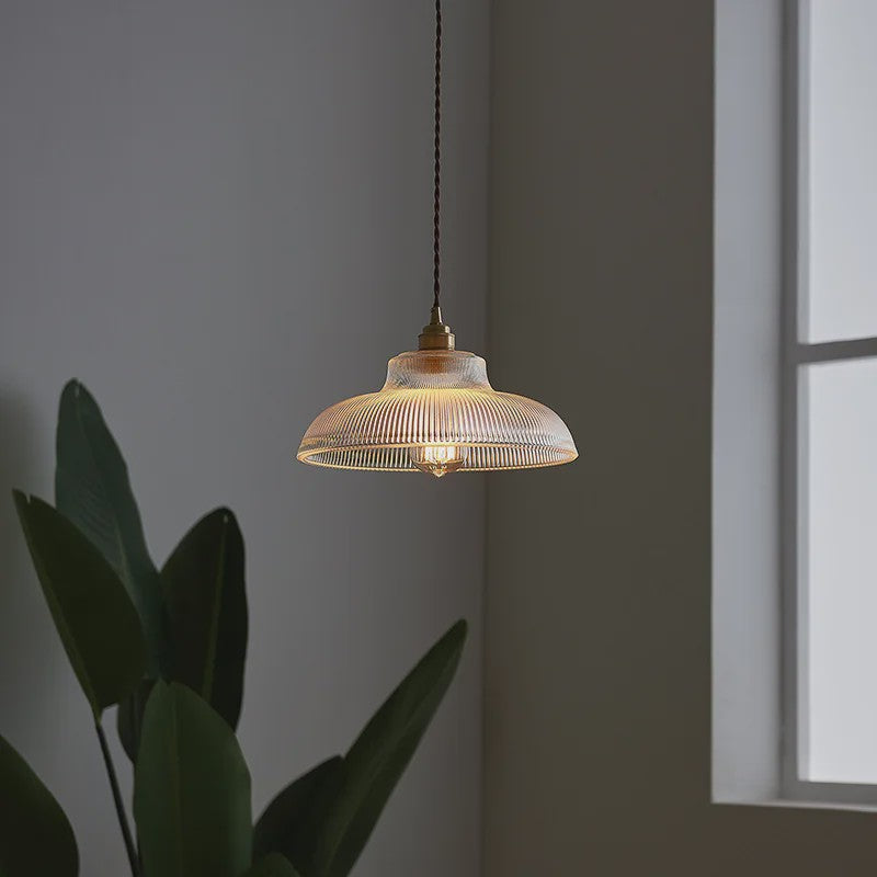 Nordic Groene Glazen Hanglamp - Stijlvolle Plissé Design Verlichting