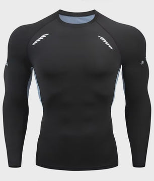Heren Compressie Sport T-shirt - Sneldrogend en Ademend voor Fitness, Hardlopen & Training