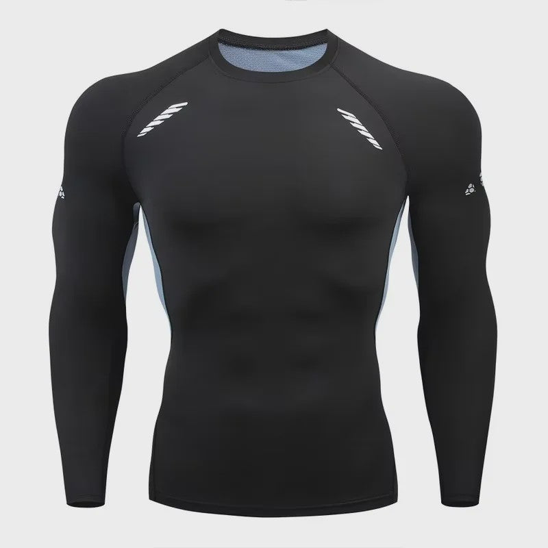 Heren Compressie Sport T-shirt - Sneldrogend en Ademend voor Fitness, Hardlopen & Training