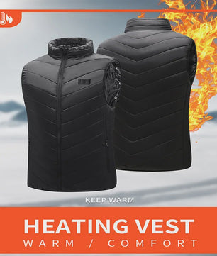 Unisex Verwarmd Vest met 21 Graphene Zones - USB Oplaadbaar voor Sport & Outdoor