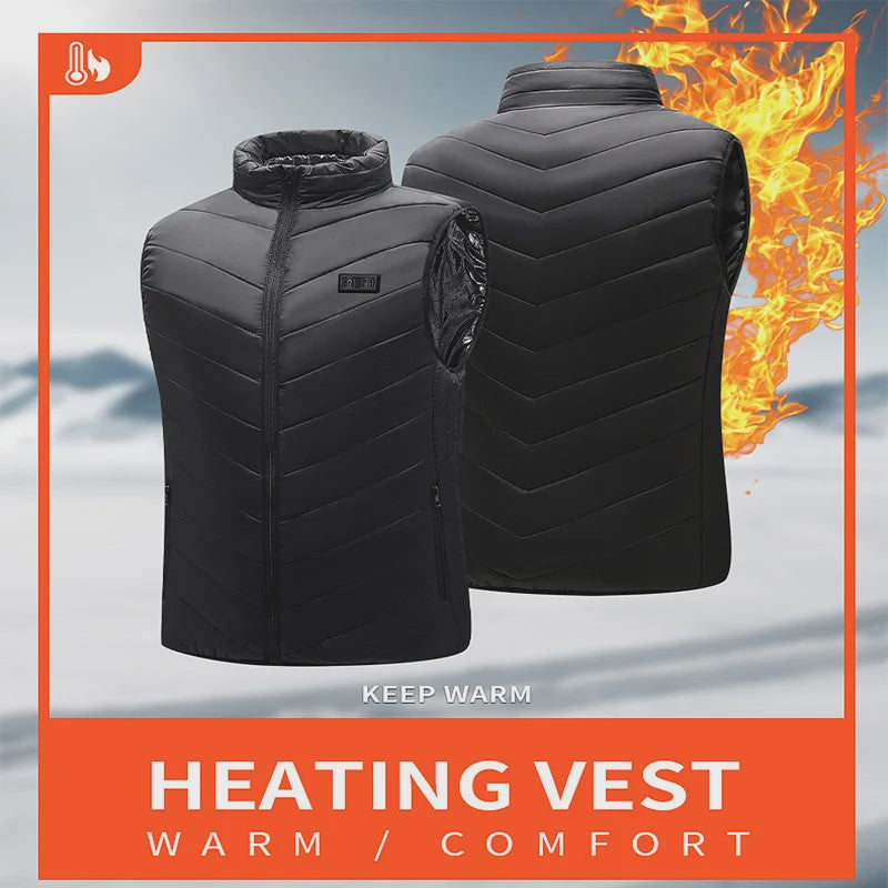 Unisex Verwarmd Vest met 21 Graphene Zones - USB Oplaadbaar voor Sport & Outdoor