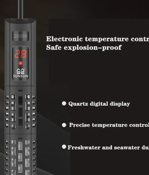 Aquarium Verwarmer met LCD Display - Instelbare Temperatuur & Thermostaat